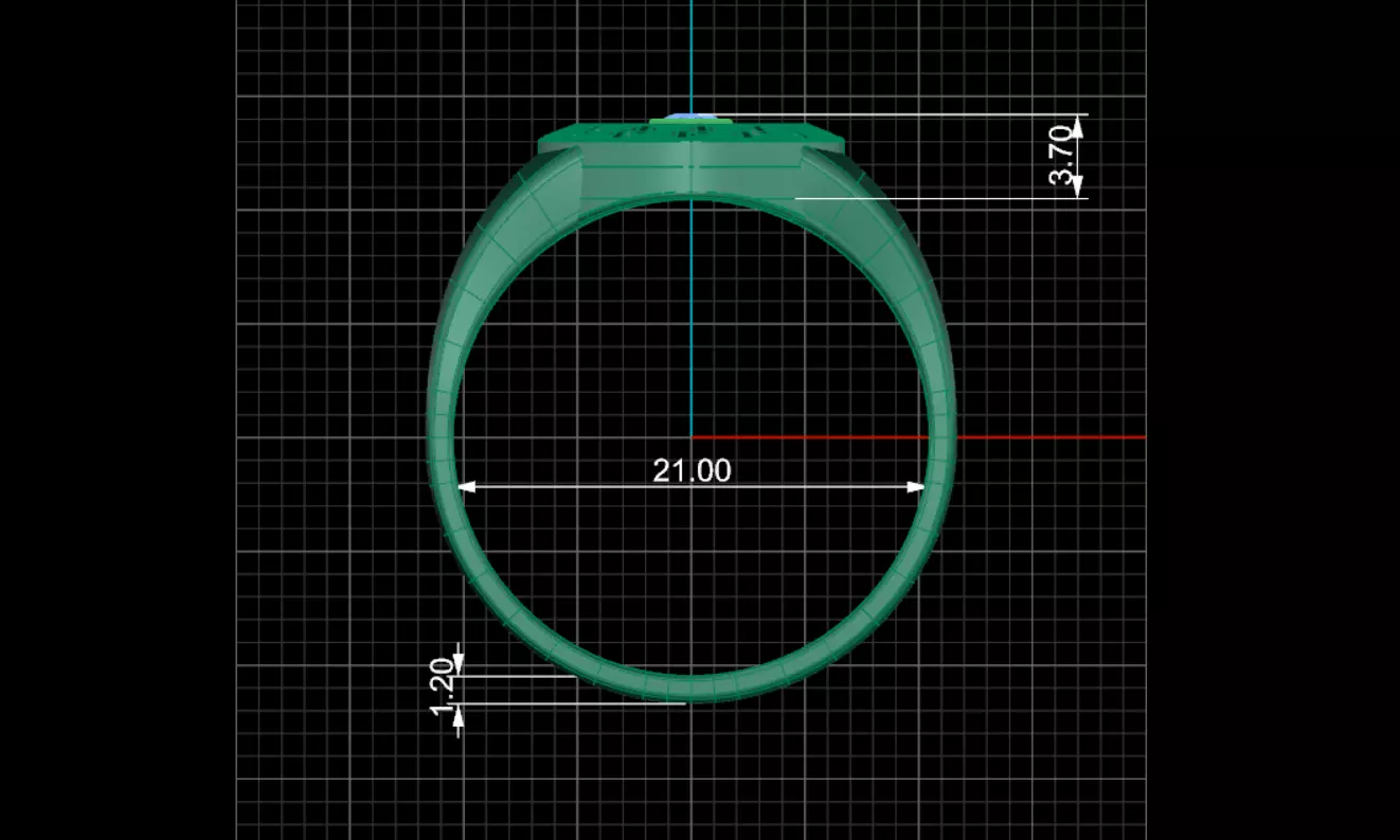 Men ring with a black insert 3D print model_8