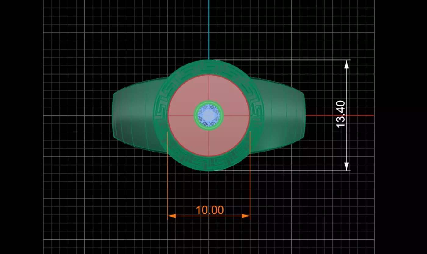 Men ring with a black insert 3D print model_9