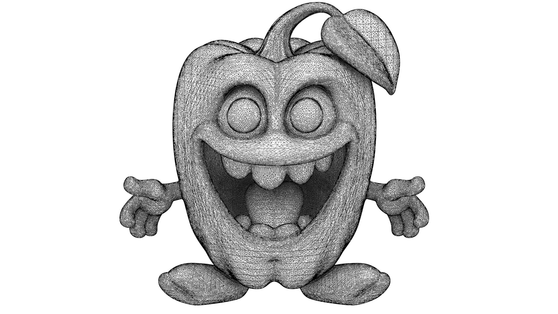 Smiling pepper 3D model_8
