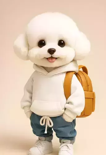 Stylish Bichon Frise Dog