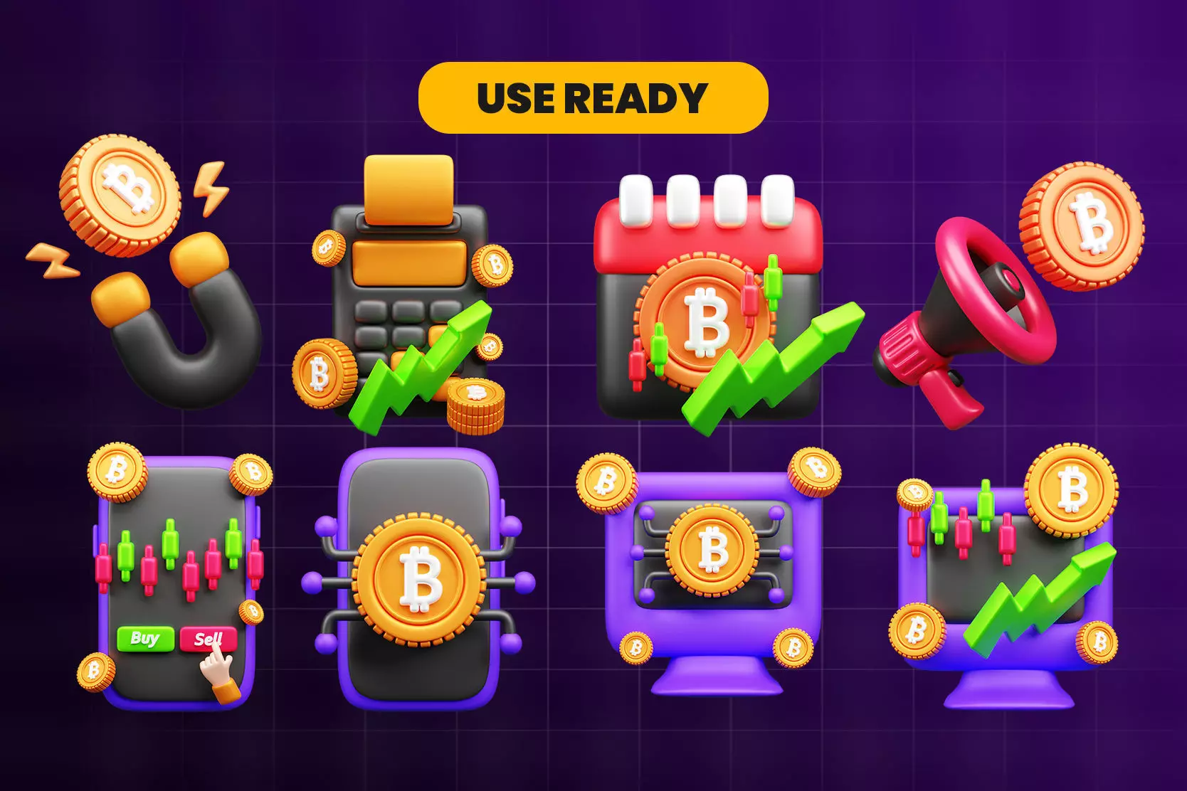 Crypto 3d Icon Pack 3D model_2