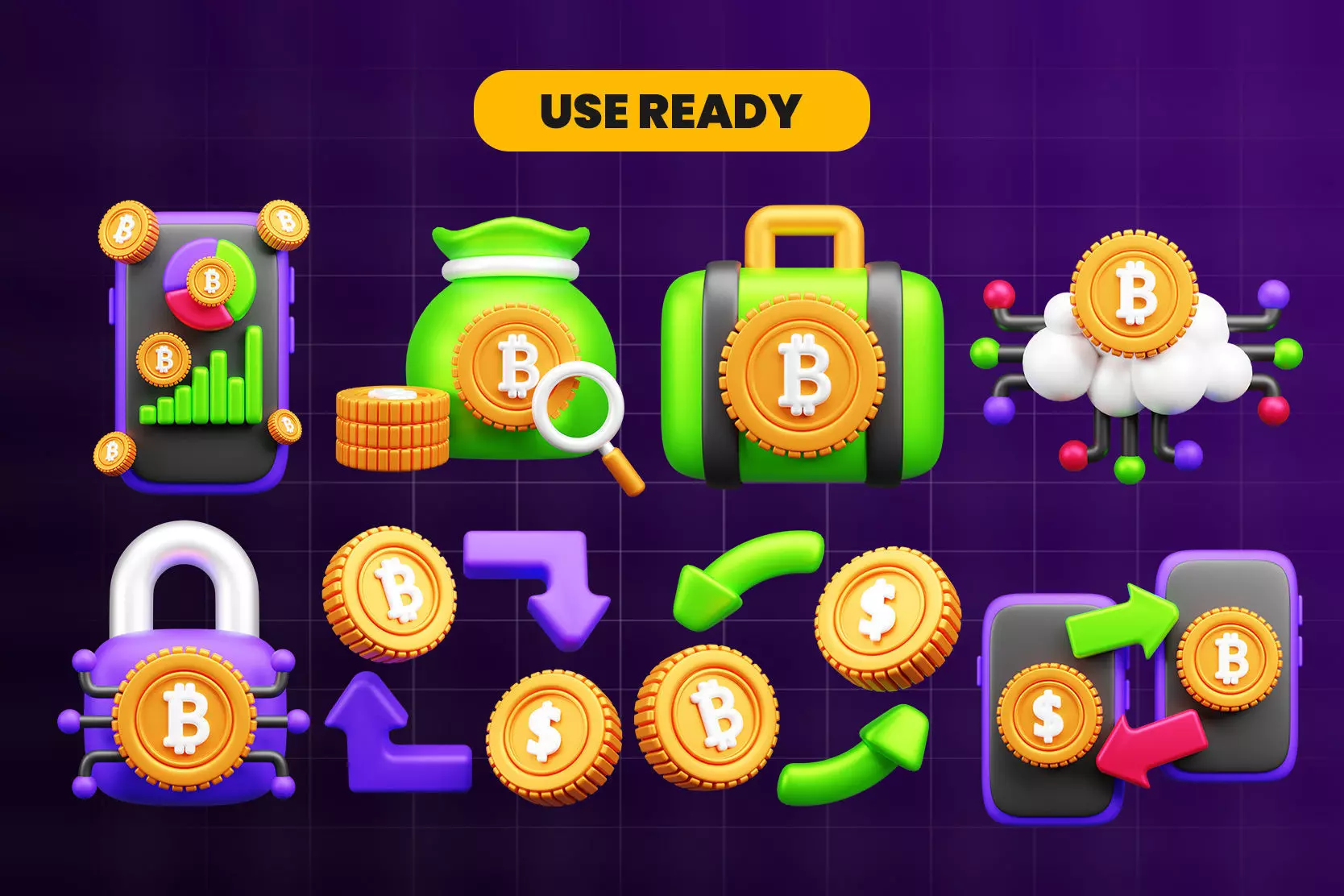 Crypto 3d Icon Pack 3D model_3