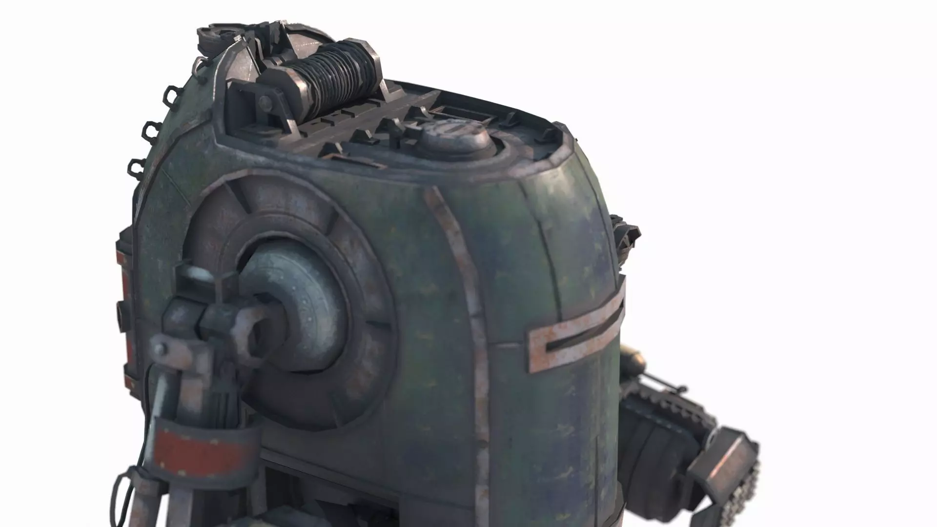 Science fiction fantasy style diesel powered robot 3D model_4