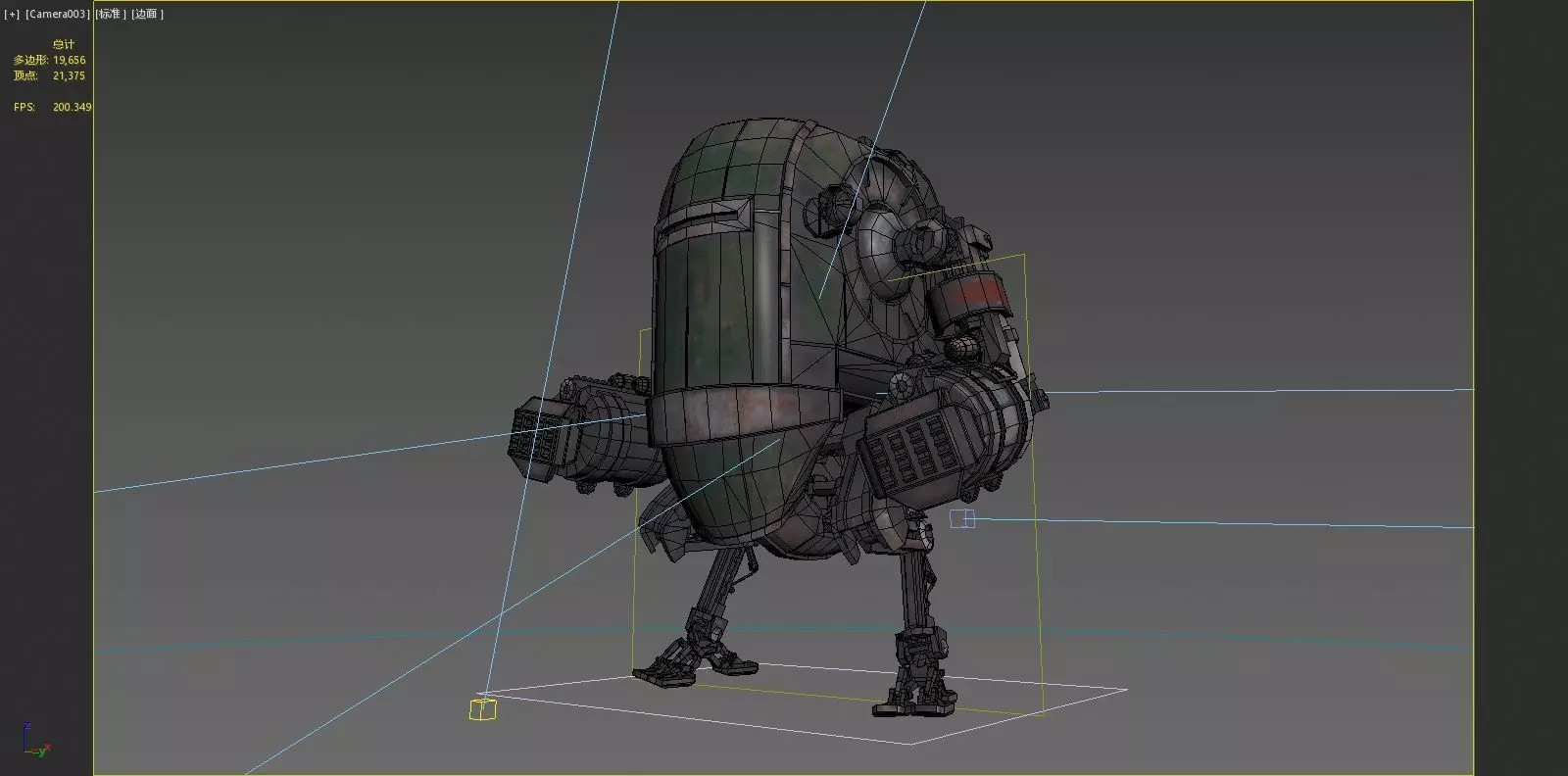 Science fiction fantasy style diesel powered robot 3D model_5