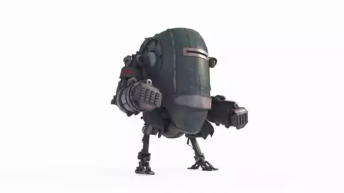 Science fiction fantasy style diesel powered robot