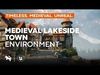 Medieval Lake Town Environment Low-poly 3D model_2