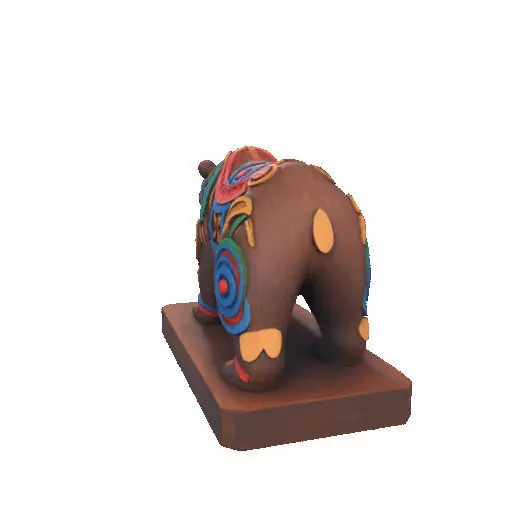 2278 Color 3D Model of a Totem Style Bear 3D print model_30