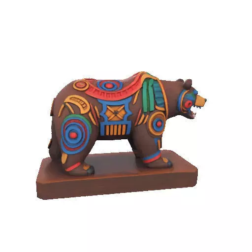 2278 Color 3D Model of a Totem Style Bear 3D print model_22