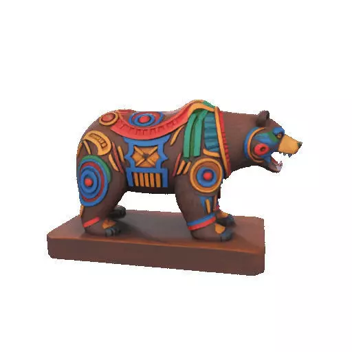 2278 Color 3D Model of a Totem Style Bear 3D print model_20