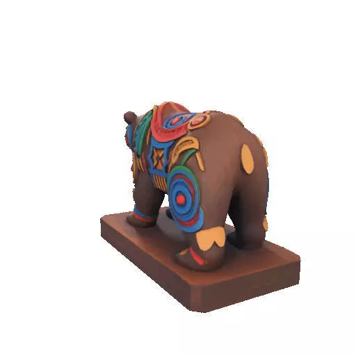 2278 Color 3D Model of a Totem Style Bear 3D print model_31