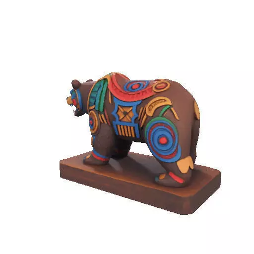 2278 Color 3D Model of a Totem Style Bear 3D print model_33