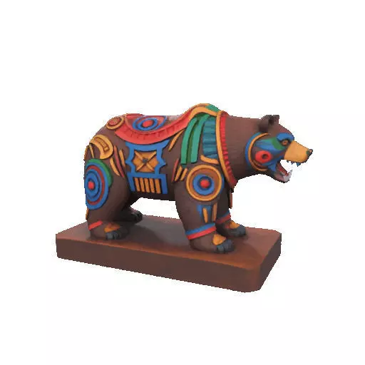 2278 Color 3D Model of a Totem Style Bear 3D print model_19
