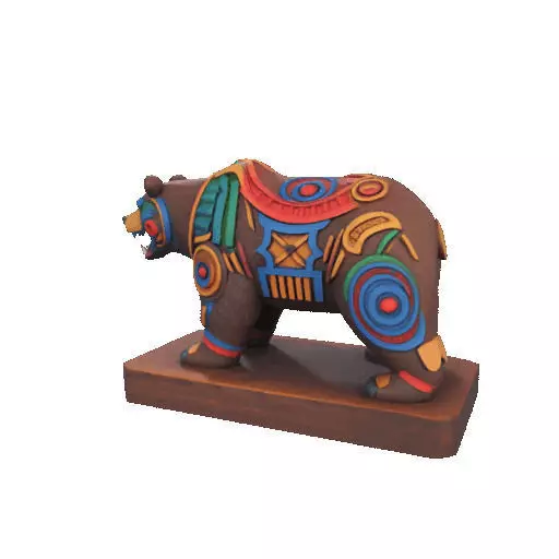 2278 Color 3D Model of a Totem Style Bear 3D print model_34