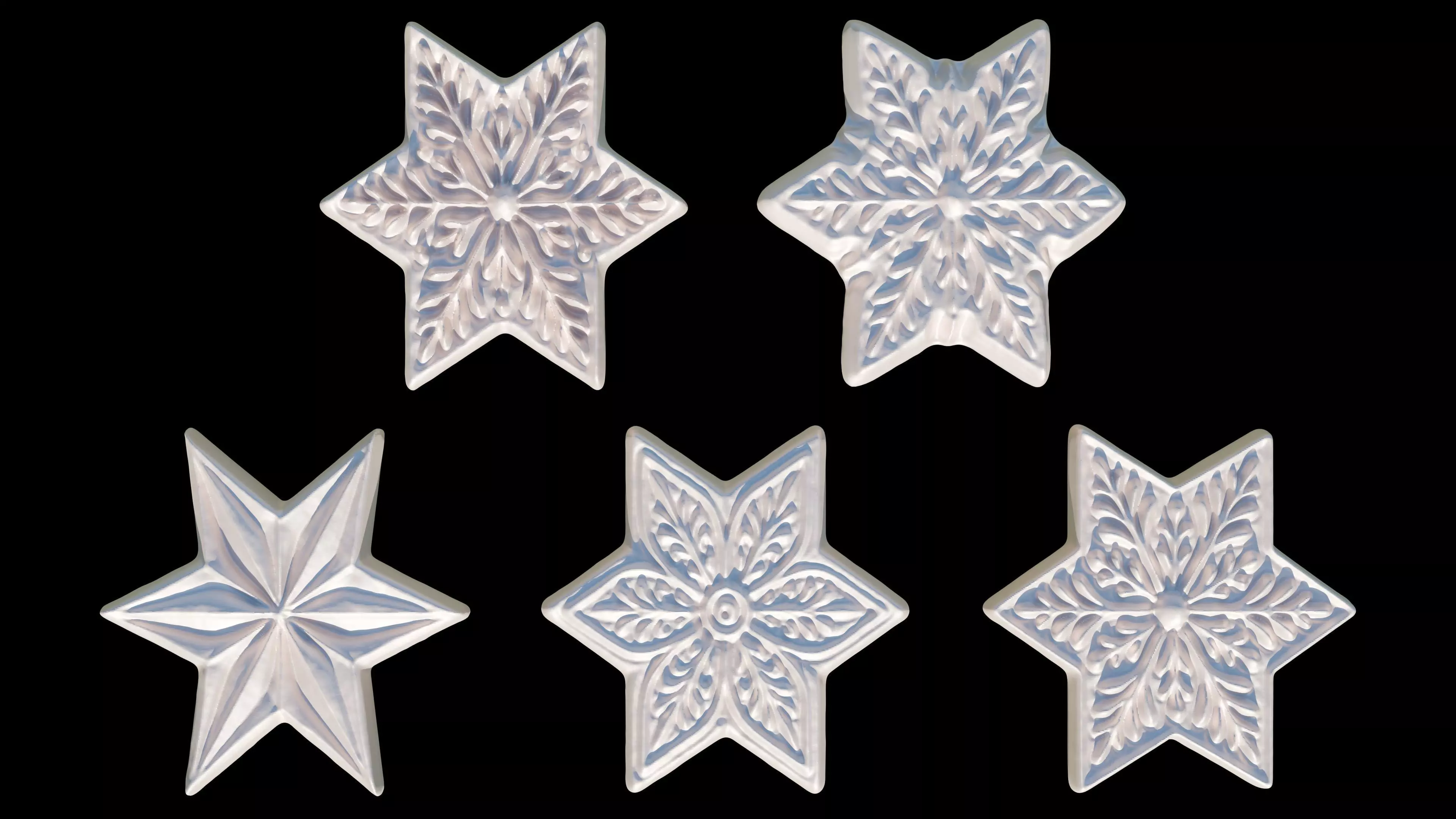 Snowflakes 3D print model_0