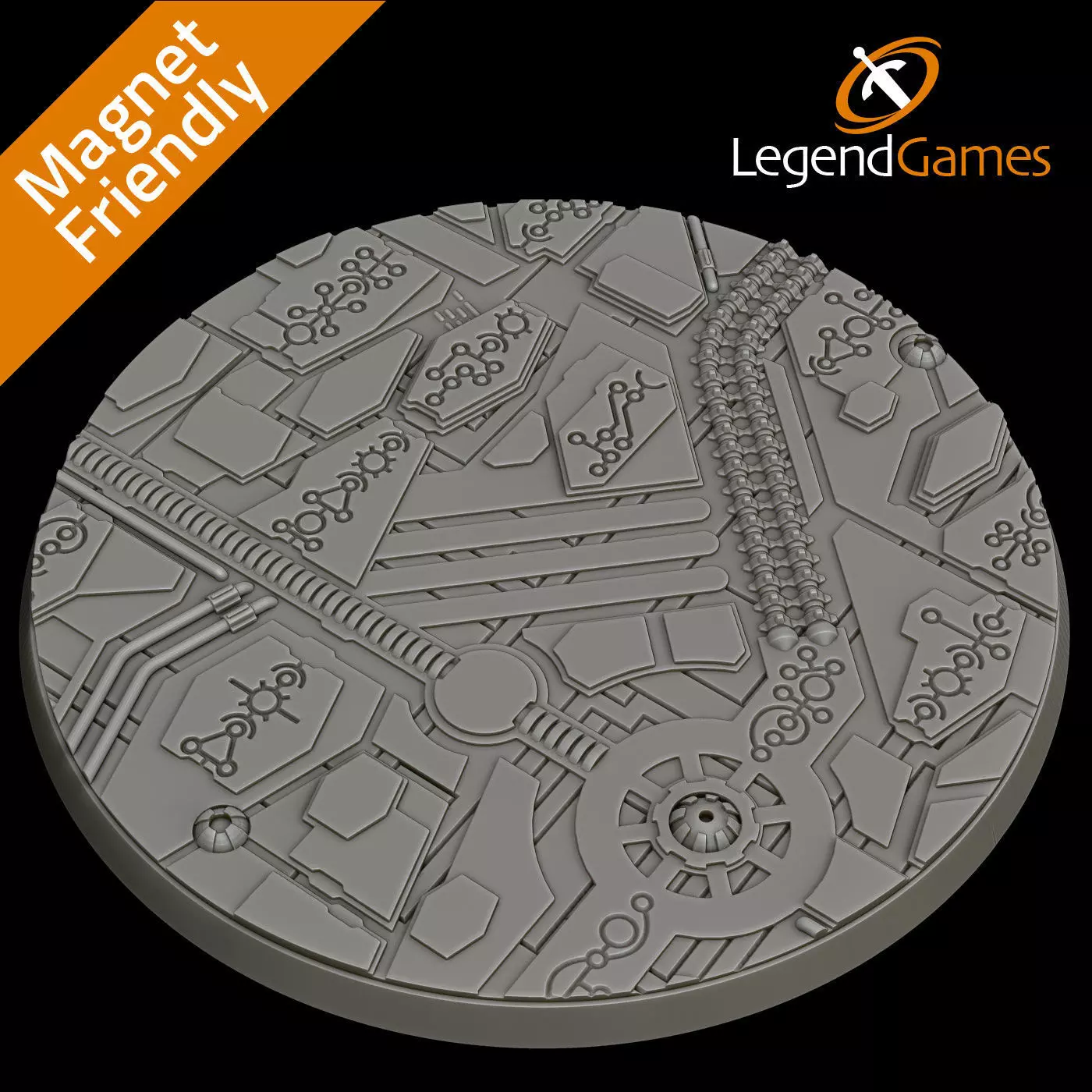 Complete Necro Tech Base set for Wargaming - solid and magnet 3D print model_28