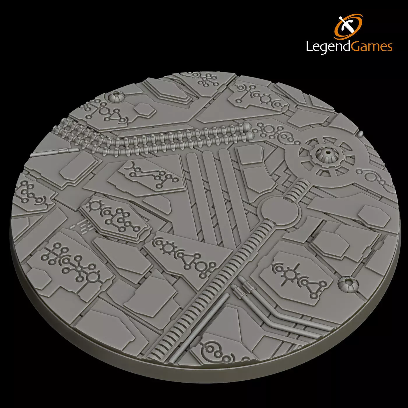 Complete Necro Tech Base set for Wargaming - solid and magnet 3D print model_26