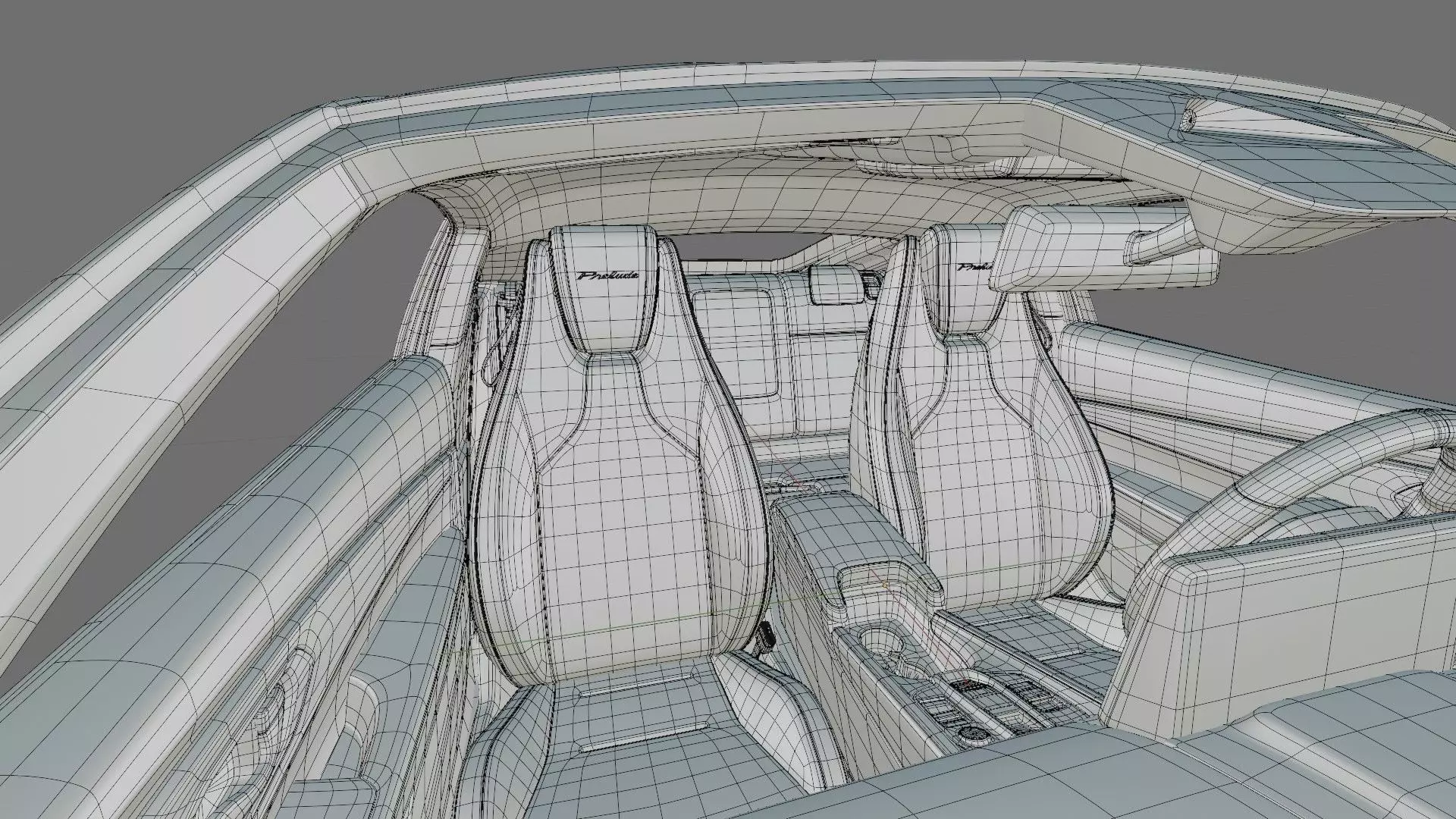Honda Prelude 2026 with interior 3D model_38