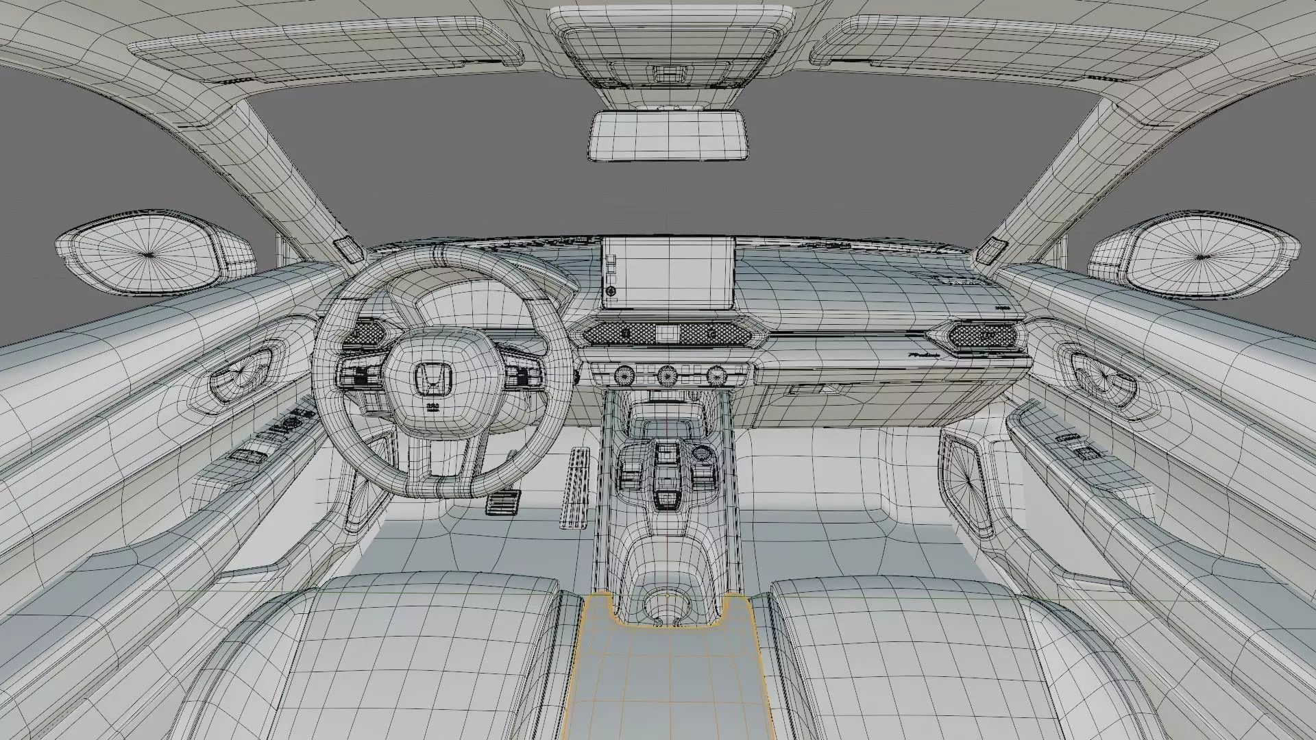 Honda Prelude 2026 with interior 3D model_37