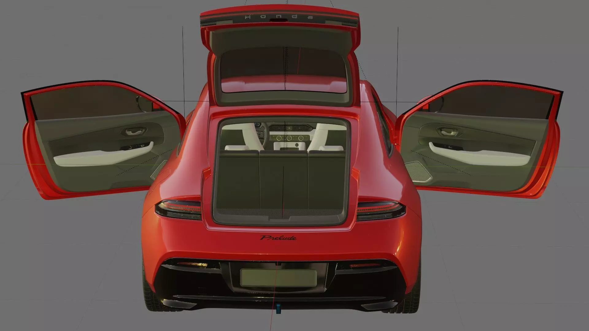 Honda Prelude 2026 with interior 3D model_31