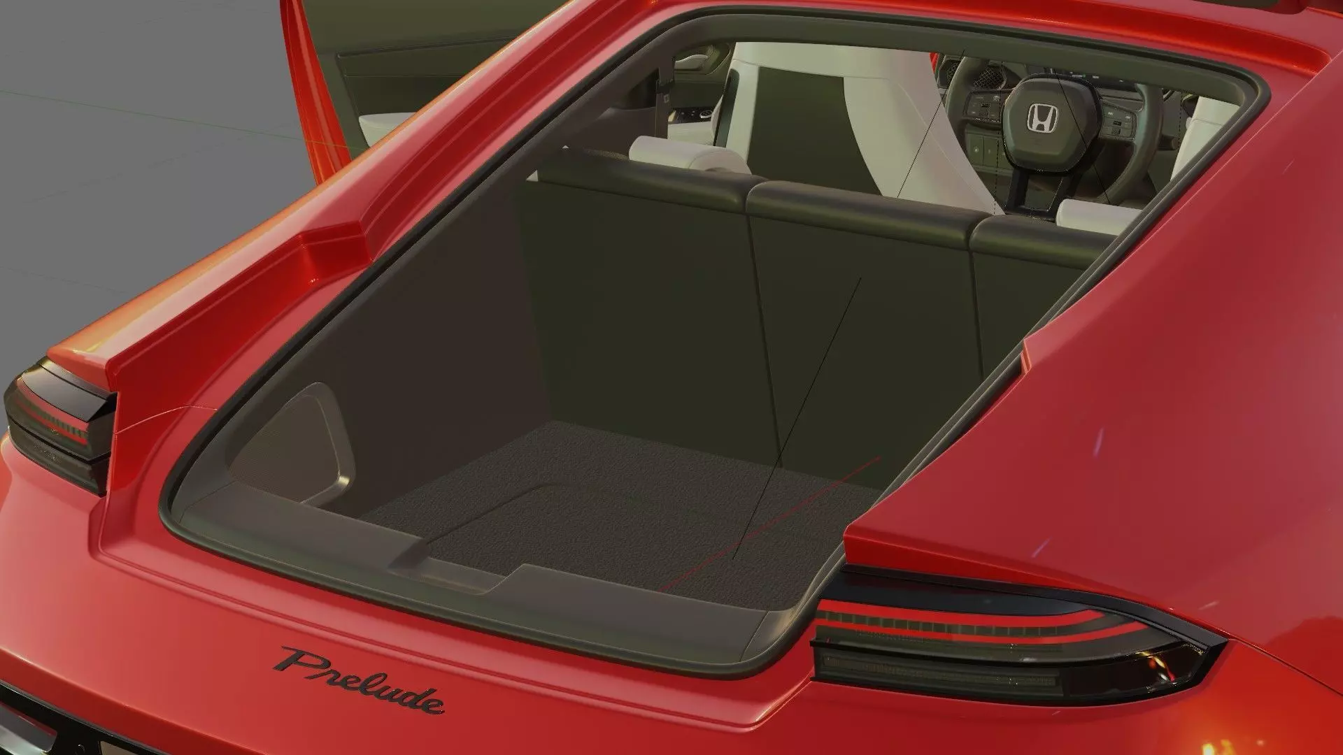 Honda Prelude 2026 with interior 3D model_29