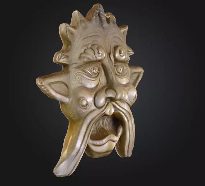 Stone Sentinel Low-poly 3D model_1