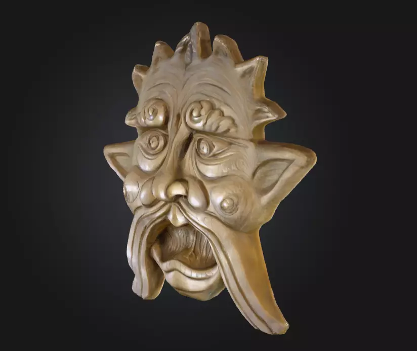 Stone Sentinel Low-poly 3D model_7