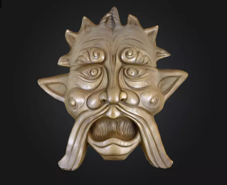 Stone Sentinel Low-poly 3D model_0