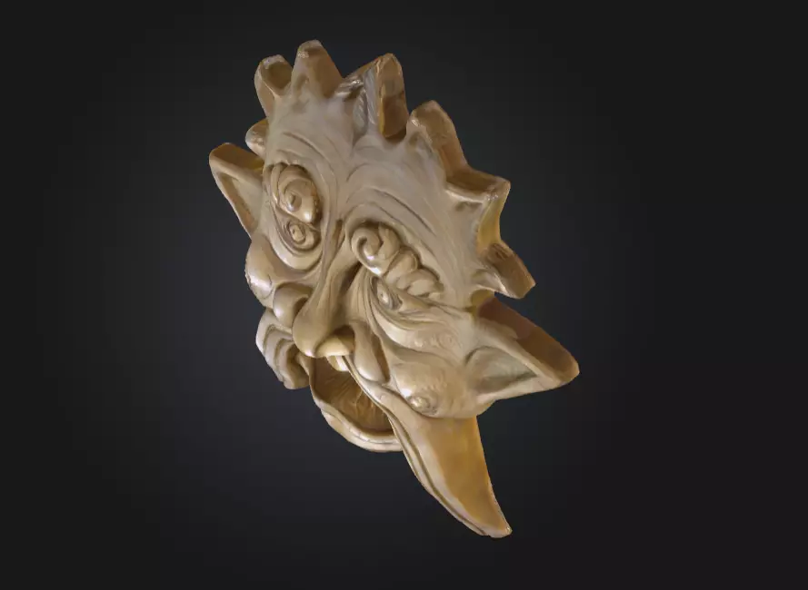 Stone Sentinel Low-poly 3D model_9