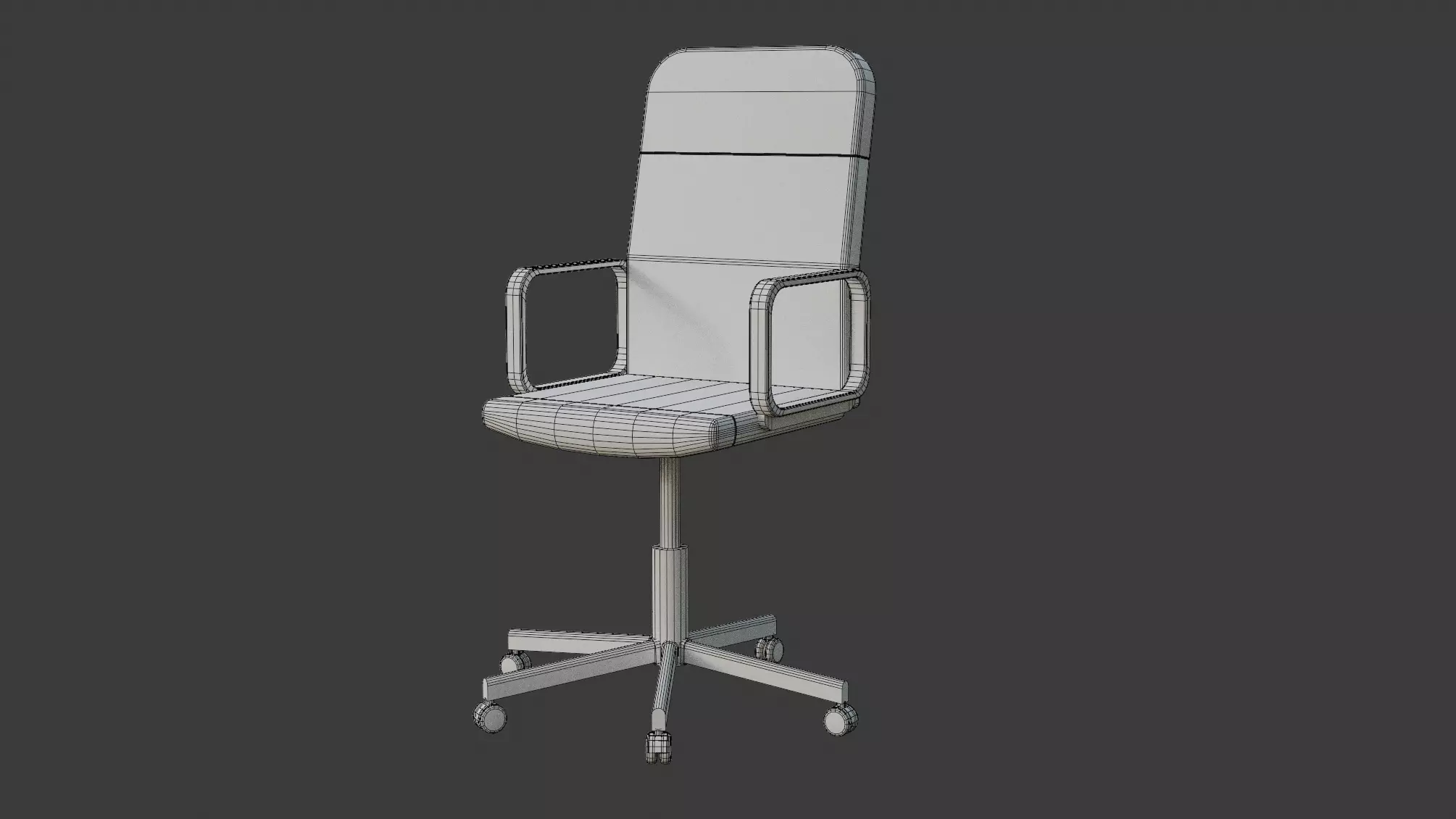 Realistic Office Chair 3D Model Low-Poly Game-Ready PBR Textured Low-poly 3D model_11