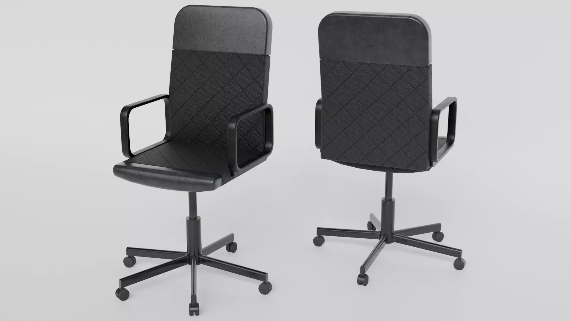 Realistic Office Chair 3D Model Low-Poly Game-Ready PBR Textured Low-poly 3D model_0