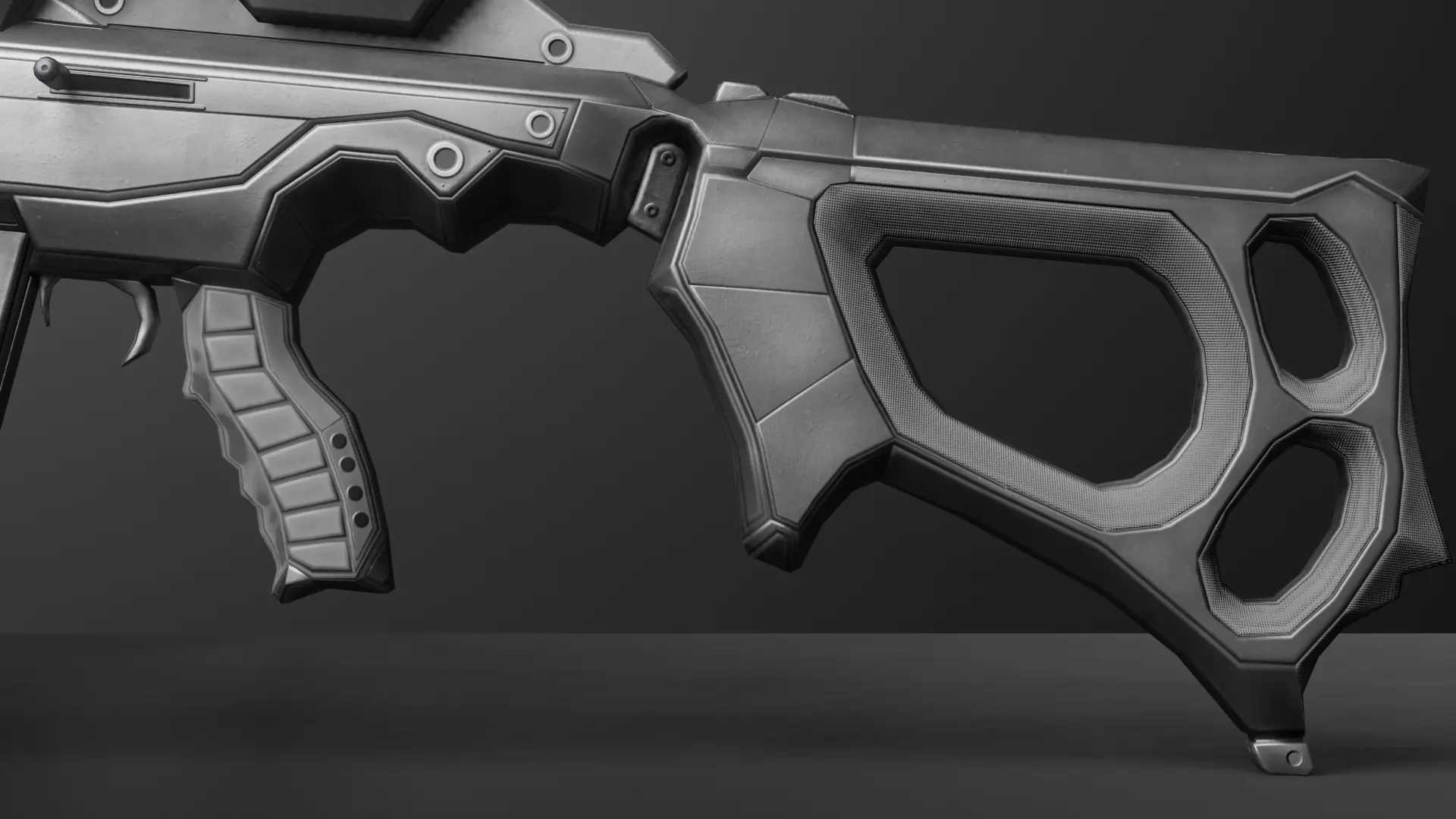 Low Poly Game Ready Sniper Rifle Optimized 3D Model Low-poly 3D model_5