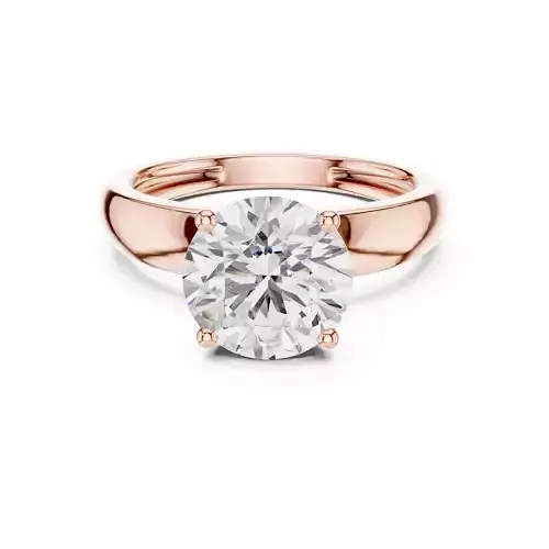 solitaire Round Diamond Engagement Ring ALL SIZES STL Video