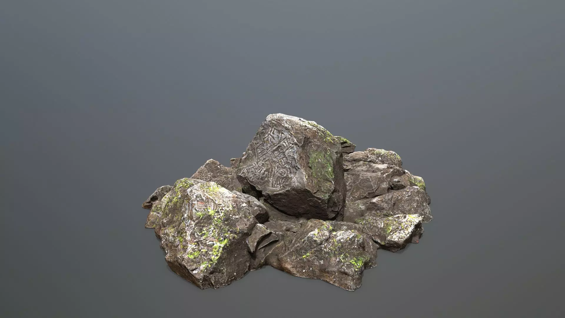 Maya Ruin Rocks Low-poly 3D model_17