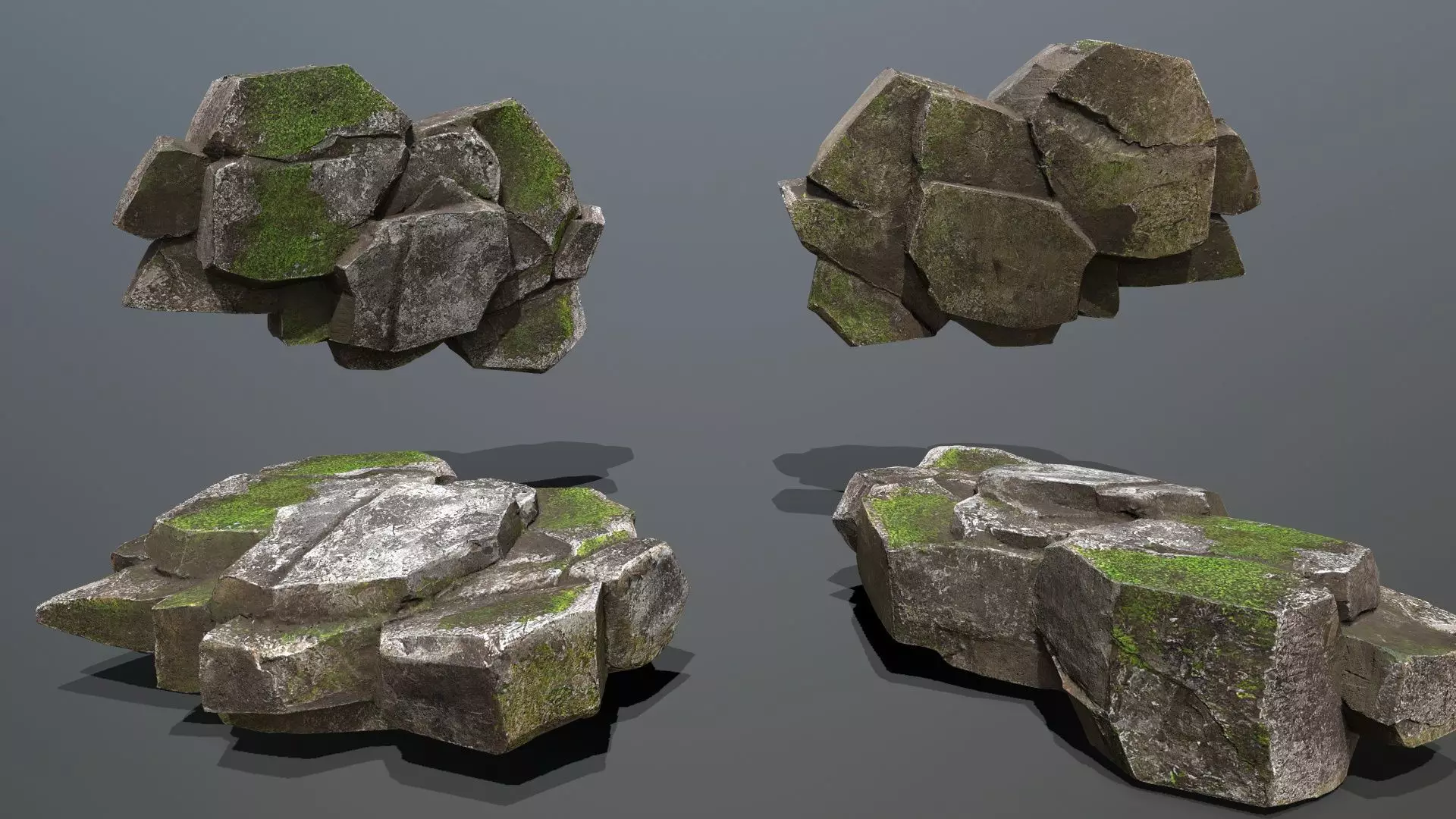 Maya Ruin Rocks Low-poly 3D model_12
