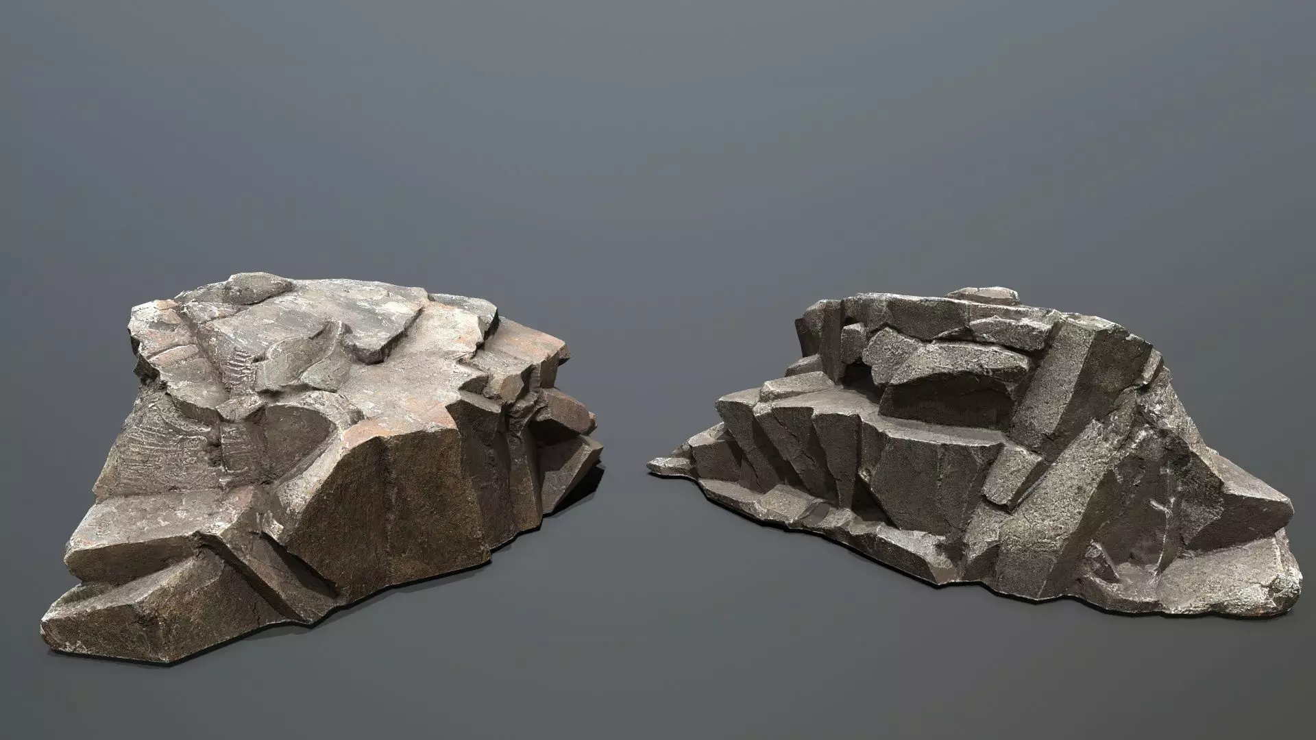 Maya Ruin Rocks Low-poly 3D model_9
