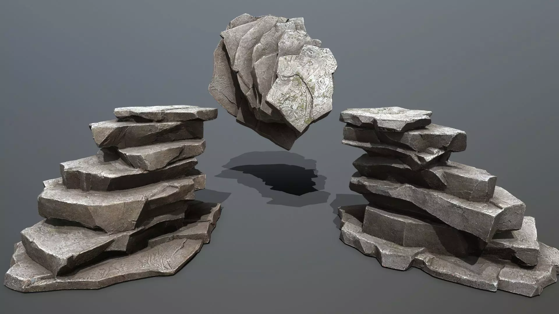 Maya Ruin Rocks Low-poly 3D model_16