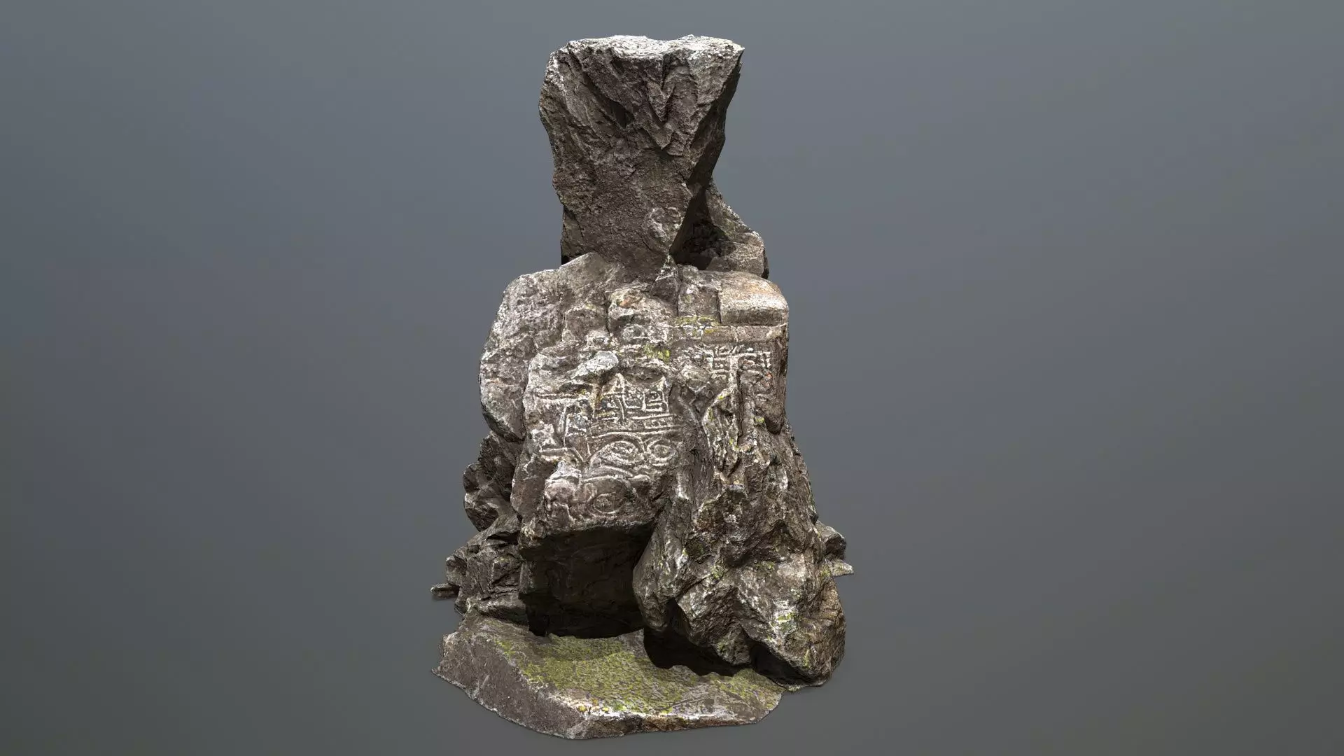 Maya Ruin Rocks Low-poly 3D model_22