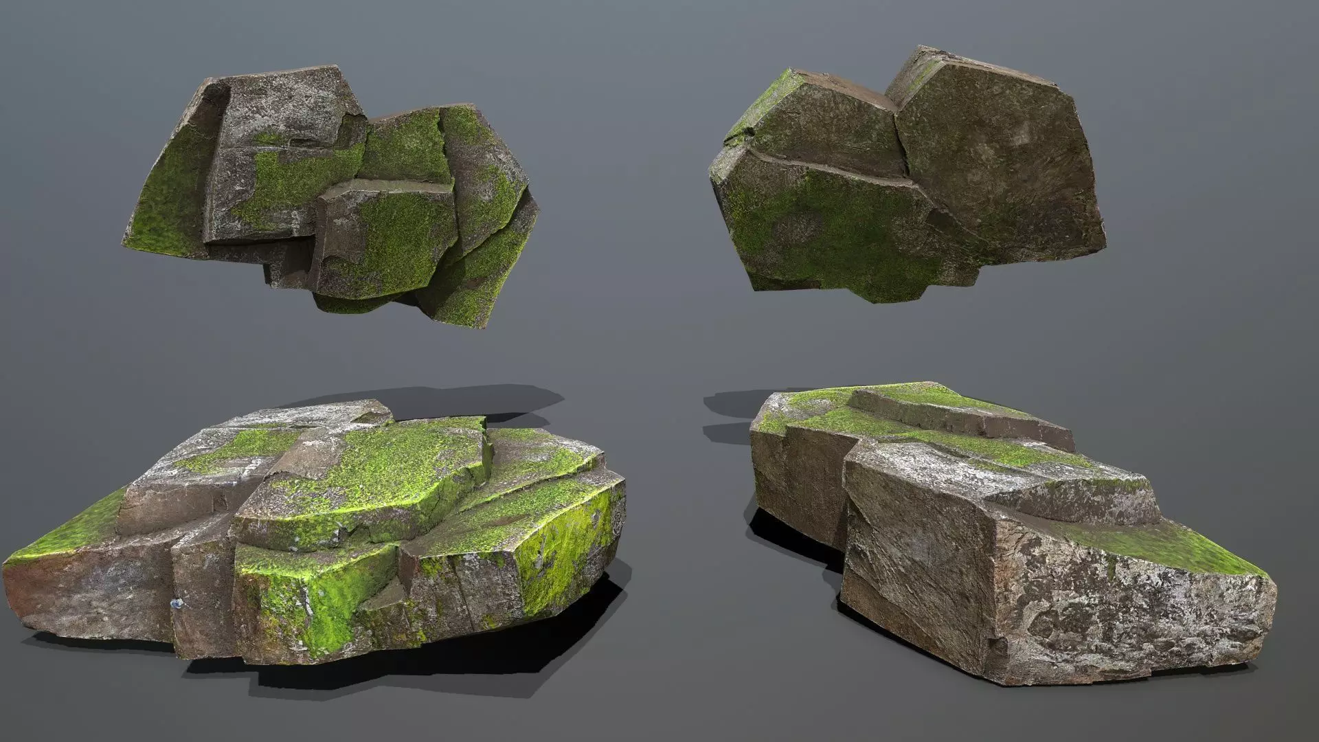 Maya Ruin Rocks Low-poly 3D model_8