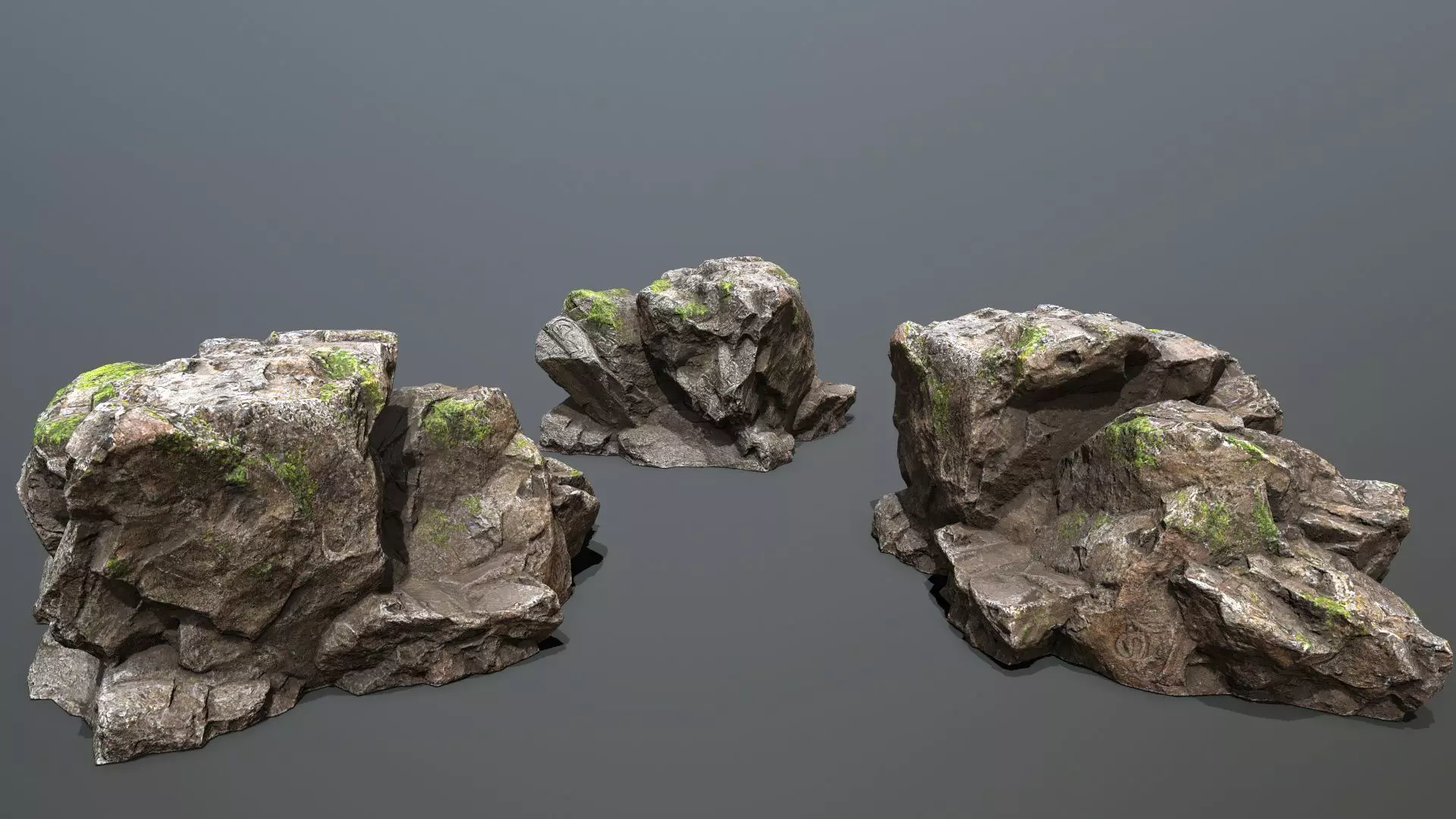 Maya Ruin Rocks Low-poly 3D model_11