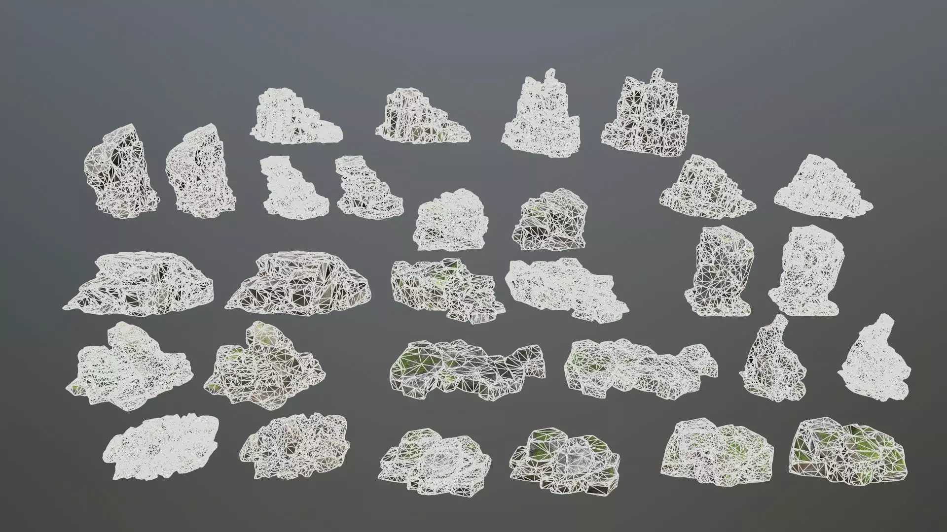 Maya Ruin Rocks Low-poly 3D model_33