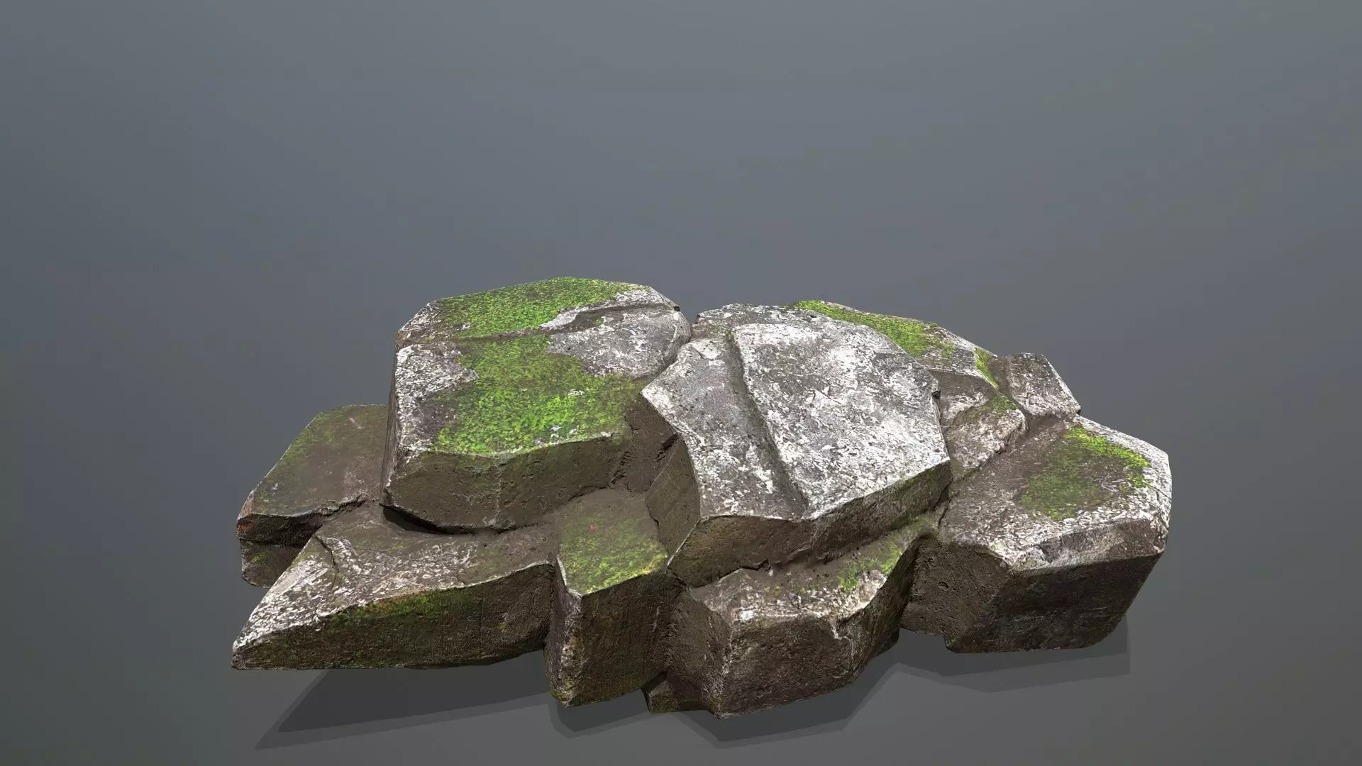Maya Ruin Rocks Low-poly 3D model_26