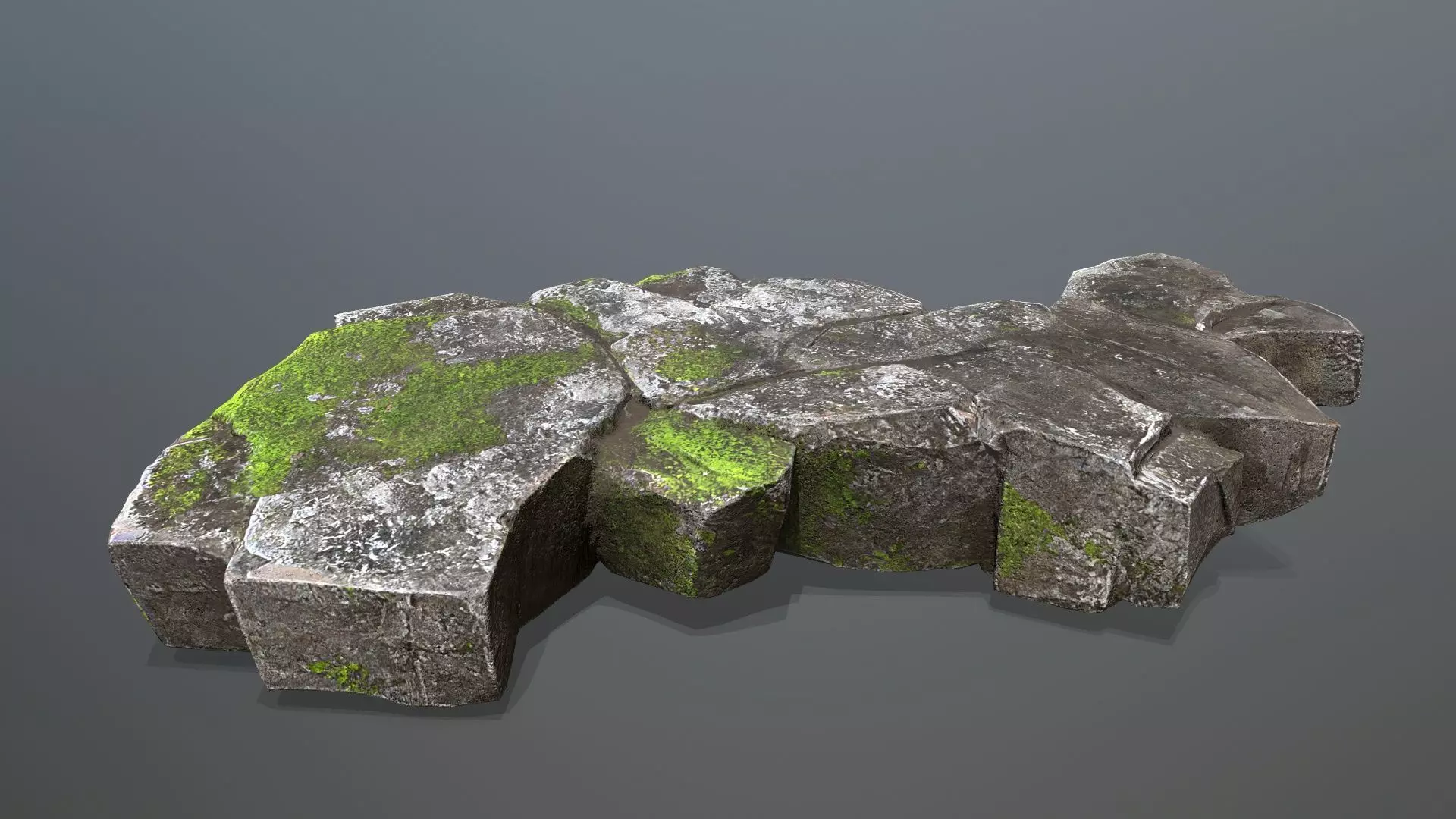 Maya Ruin Rocks Low-poly 3D model_30