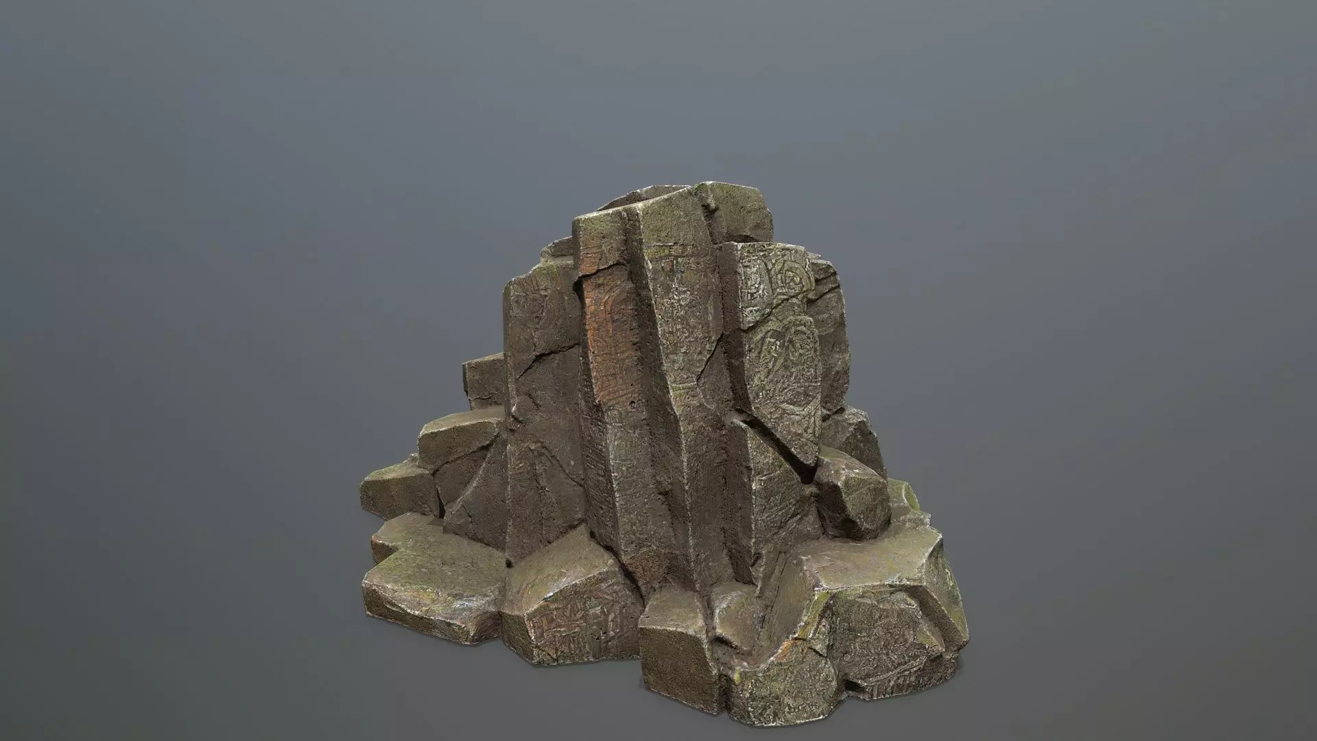Maya Ruin Rocks Low-poly 3D model_20