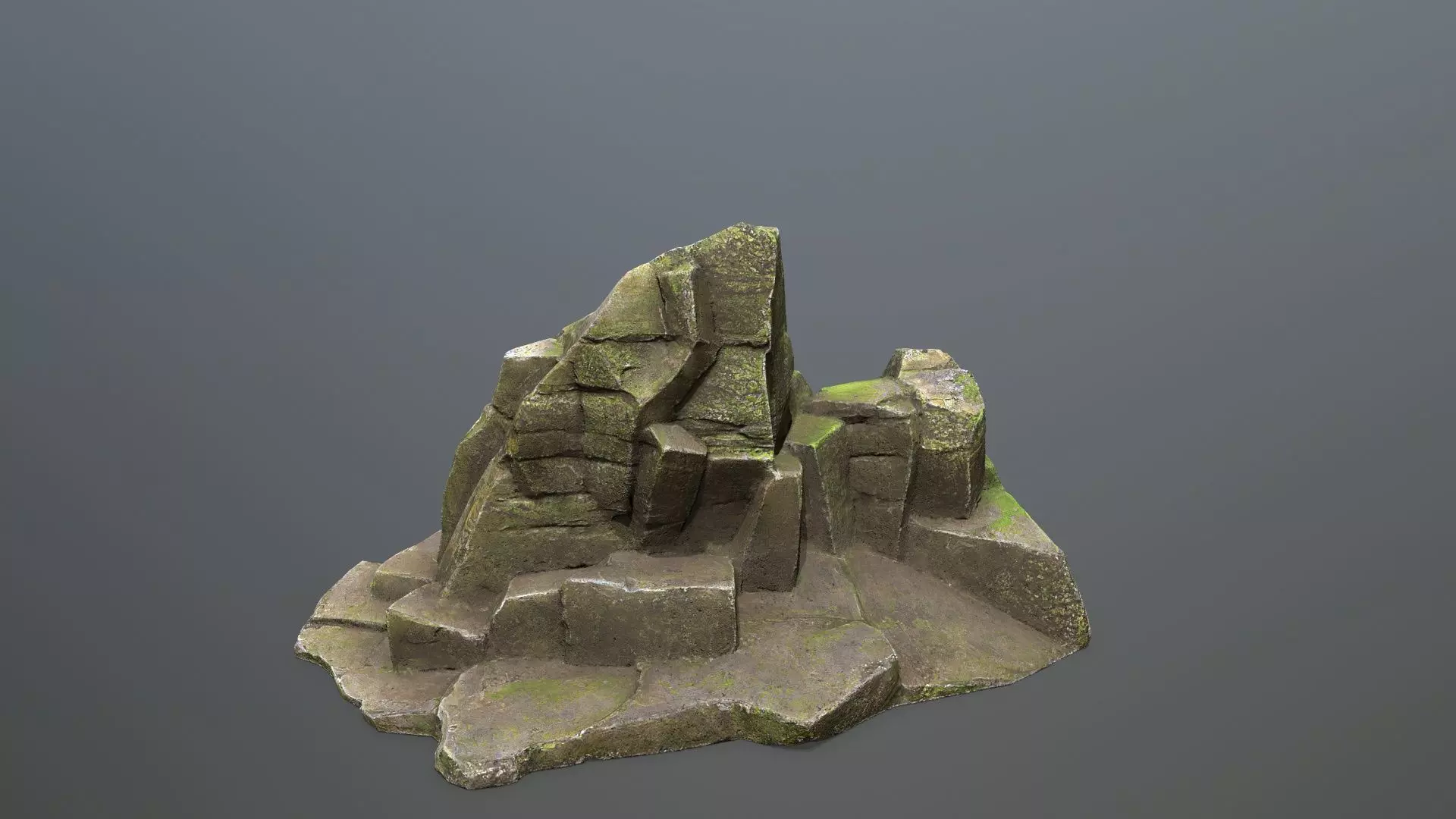 Maya Ruin Rocks Low-poly 3D model_21