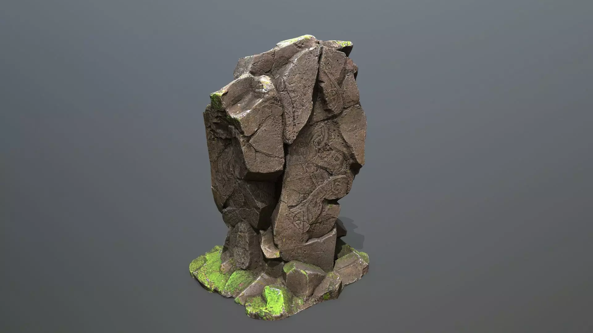 Maya Ruin Rocks Low-poly 3D model_19