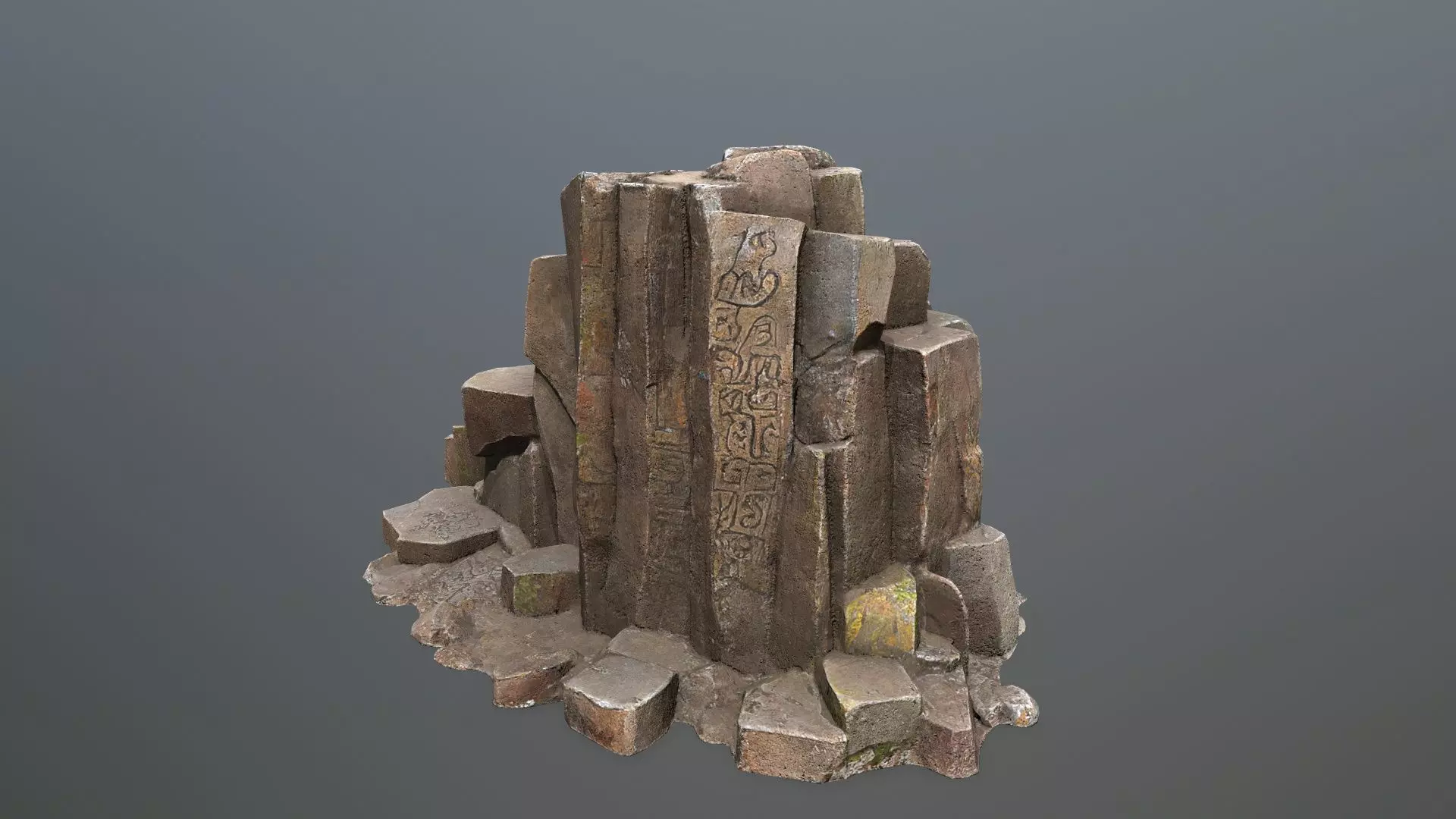 Maya Ruin Rocks Low-poly 3D model_18