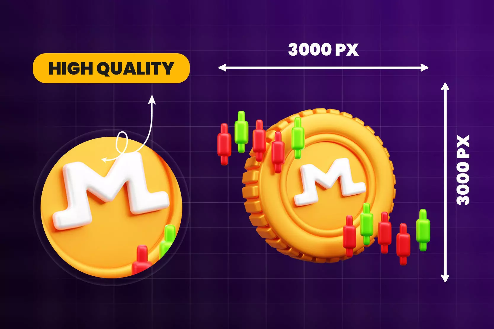 Crypto 3d Icon Pack 3D model_5