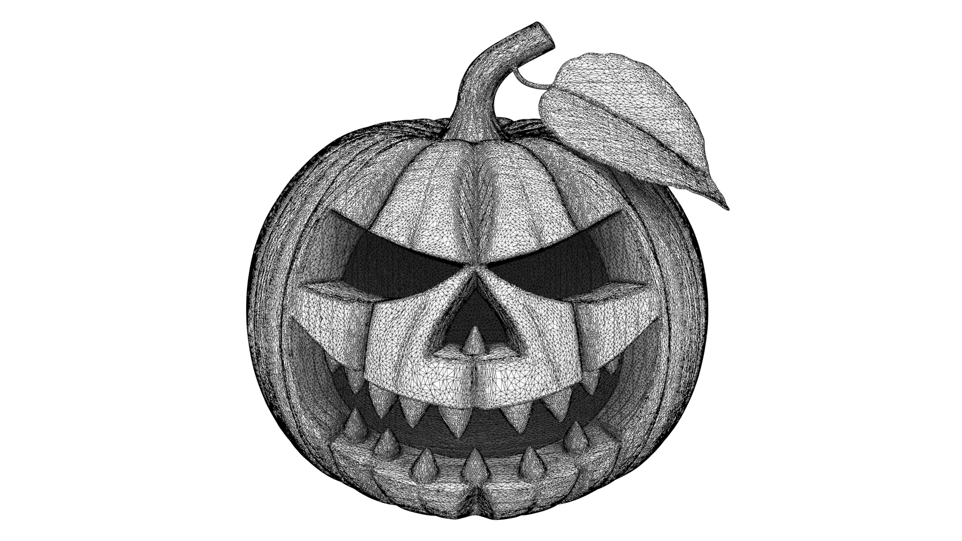Halloween pumpkin 09 3D model_8