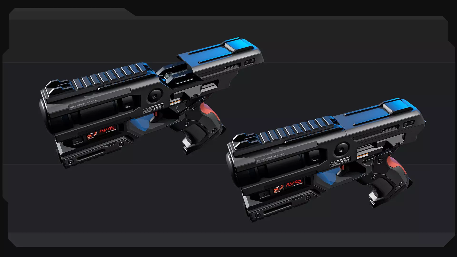 AK2 - HandGun Low-poly 3D model_4