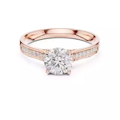 Round Cut Diamond Engagement Wedding Ring ALL SIZES STL Video